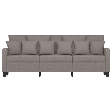 vidaXL Καναπές Τριθέσιος Taupe Υφασμάτινος 198x77x80cm 1 τεμ.