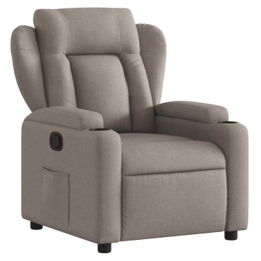 vidaXL Πολυθρόνα Ανακλινόμενη Taupe Υφασμάτινη 77x94,5x100cm 1 τεμ.