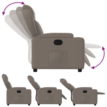 vidaXL Πολυθρόνα Ανακλινόμενη Taupe Υφασμάτινη 77x94,5x100cm 1 τεμ.