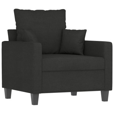 vidaXL Πολυθρόνα Μαύρη από Ύφασμα 78x77x80cm 1 τεμ. Γωνιακός
