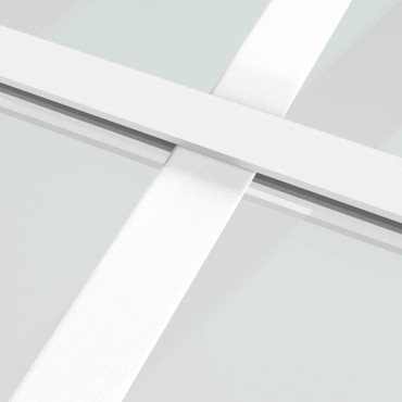 vidaXL Συρόμενη Πόρτα Λευκή 102,5 x 205 εκ. από Γυαλί ESG / Αλουμίνιο