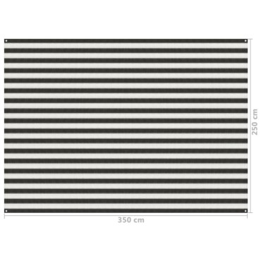vidaXL Χαλί Σκηνής Ανθρακί / Λευκό 250 x 350 εκ.