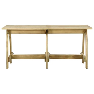 vidaXL Τραπέζι Κήπου 160x74x75cm από Εμποτισμένο Ξύλο Πεύκου 1 τεμ.