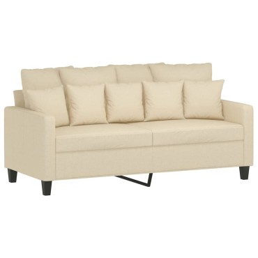 vidaXL Καναπές Διθέσιος Κρεμ Υφασμάτινος 158x77x80cm 1 τεμ.