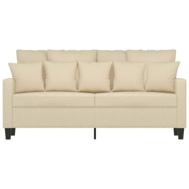 vidaXL Καναπές Διθέσιος Κρεμ Υφασμάτινος 158x77x80cm 1 τεμ.