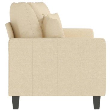 vidaXL Καναπές Διθέσιος Κρεμ Υφασμάτινος 158x77x80cm 1 τεμ.