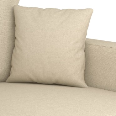 vidaXL Καναπές Διθέσιος Κρεμ Υφασμάτινος 158x77x80cm 1 τεμ.