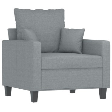 vidaXL Πολυθρόνα Ανοιχτό Γκρι Υφασμάτινη 78x77x80cm 1 τεμ. Γωνιακός