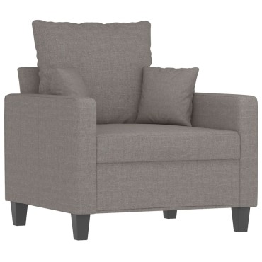 vidaXL Σετ Σαλονιού 3 τεμ. Taupe από Ύφασμα 78x77x80cm  Διθέσιος Τριθέσιος