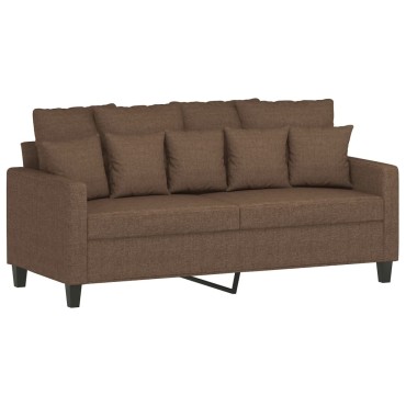 vidaXL Καναπές Διθέσιος Καφέ Υφασμάτινος 158x77x80cm 1 τεμ.