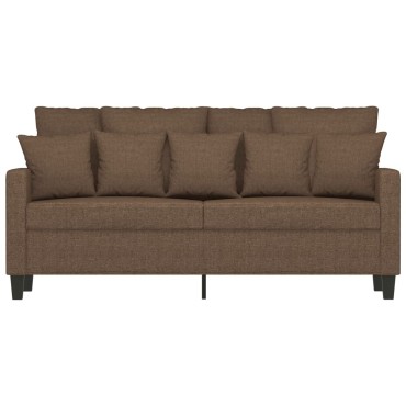 vidaXL Καναπές Διθέσιος Καφέ Υφασμάτινος 158x77x80cm 1 τεμ.