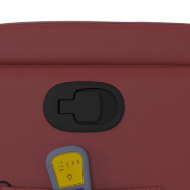 vidaXL Πολυθρόνα Μασάζ Ανακλινόμενη Μπορντό από Συνθετικό Δέρμα 74x88x97cm 1 τεμ.