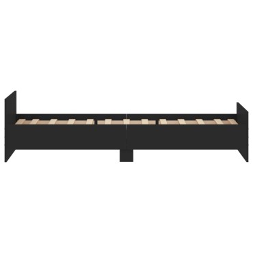 vidaXL Πλαίσιο Κρεβατιού Μαύρο 140 x 200 εκ. Επεξεργ. Ξύλο