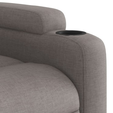 vidaXL Πολυθρόνα Ανακλινόμενη Taupe Υφασμάτινη 1 τεμ.