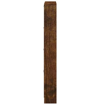 vidaXL Παπουτσοθήκη Καπνιστή Δρυς 59x17x150cm από Επεξεργασμένο Ξύλο