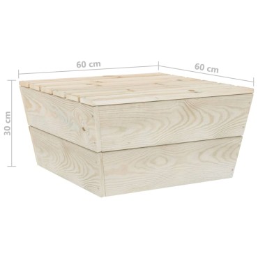 vidaXL Τραπέζια Κήπου 2 τεμ. 60x60x30cm Εμποτισμένο Ξύλο Ερυθρελάτης Διθέσιος