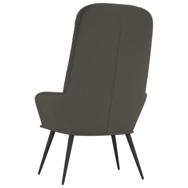 vidaXL Πολυθρόνα Relax Σκούρο Γκρι Βελούδινη 70x77x98cm 1 τεμ.