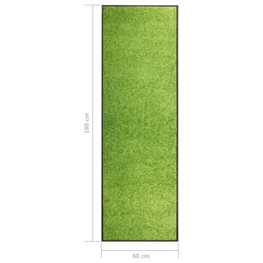 vidaXL Πατάκι Εισόδου Πλενόμενο Πράσινο 60 x 180 εκ.