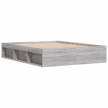 vidaXL Πλαίσιο Κρεβατιού Γκρι Sonoma 160 x 200 εκ.