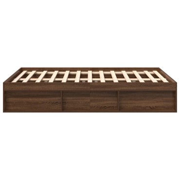 vidaXL Πλαίσιο Κρεβατιού Καφέ Δρυς 140 x 200 εκ.
