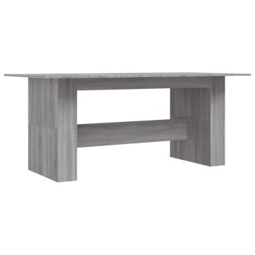 vidaXL Τραπεζαρία Γκρι Sonoma 180x90x76cm από Επεξεργασμένο Ξύλο 1 τεμ.