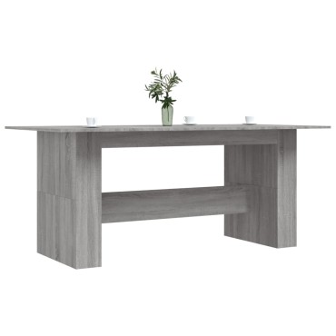 vidaXL Τραπεζαρία Γκρι Sonoma 180x90x76cm από Επεξεργασμένο Ξύλο 1 τεμ.