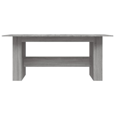 vidaXL Τραπεζαρία Γκρι Sonoma 180x90x76cm από Επεξεργασμένο Ξύλο 1 τεμ.