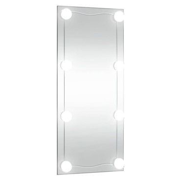 vidaXL Καθρέφτης Τοίχου με LED Ορθογώνιος 50x100 εκ. Γυάλινος
