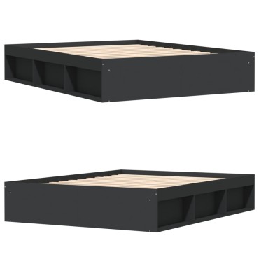 vidaXL Πλαίσιο Κρεβατιού Μαύρο 160 x 200 εκ.