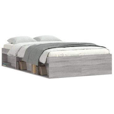 vidaXL Πλαίσιο Κρεβατιού Γκρι Sonoma 120x200 εκ.