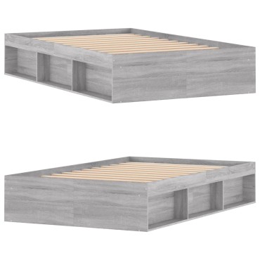 vidaXL Πλαίσιο Κρεβατιού Γκρι Sonoma 120x200 εκ.