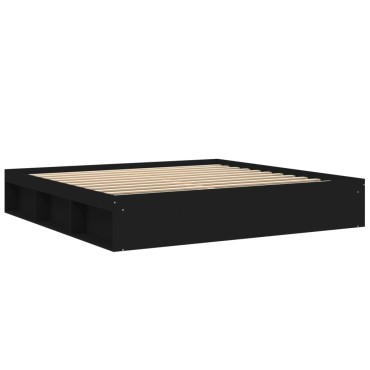vidaXL Πλαίσιο Κρεβατιού Μαύρο 200 x 200 εκ.