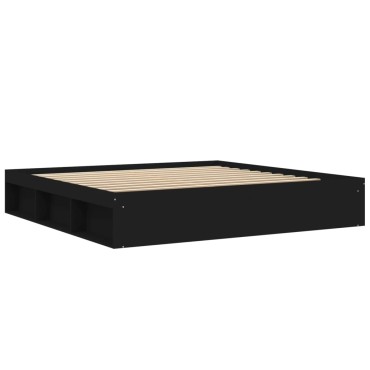 vidaXL Πλαίσιο Κρεβατιού Μαύρο 200 x 200 εκ.