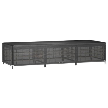 vidaXL Κάλυμμα Ξαπλώστρας 2 τεμ. με 12 Κρίκους 205x75x40cm Πολυαιθυλένιο