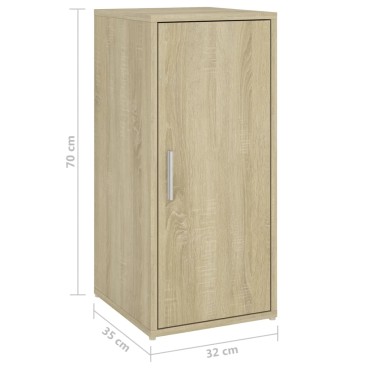 vidaXL Παπουτσοθήκη Sonoma Δρυς 32x35x70cm από Μοριοσανίδα