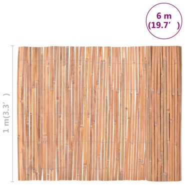 vidaXL Καλαμωτή Περίφραξης 100x600cm από Μπαμπού