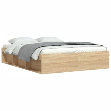 vidaXL Πλαίσιο Κρεβατιού Sonoma Δρυς 160x200cm 1 τεμ. - Διπλό