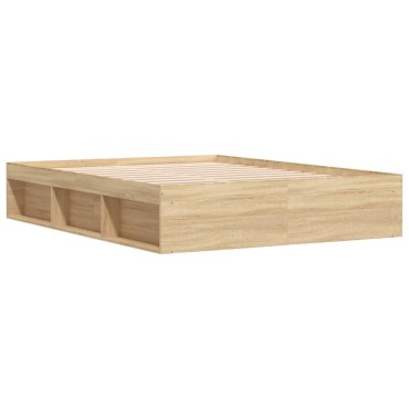 vidaXL Πλαίσιο Κρεβατιού Sonoma Δρυς 160x200cm 1 τεμ. - Διπλό