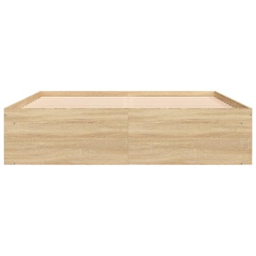 vidaXL Πλαίσιο Κρεβατιού Sonoma Δρυς 160x200cm 1 τεμ. - Διπλό