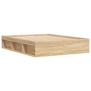 vidaXL Πλαίσιο Κρεβατιού Sonoma Δρυς 160x200cm 1 τεμ. - Διπλό