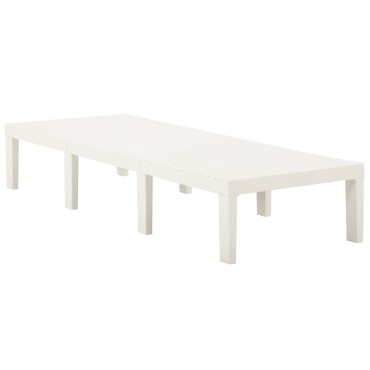vidaXL Ξαπλώστρα Λευκή Πλαστική 195x65x32cm 1 τεμ.