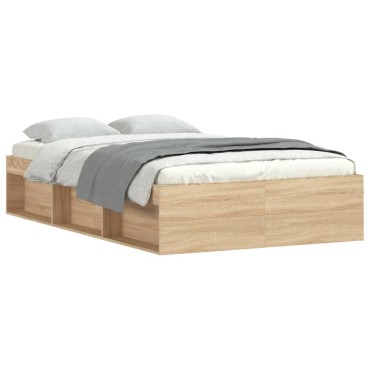 vidaXL Πλαίσιο Κρεβατιού Sonoma Δρυς 120x200cm 1 τεμ. - Μονό