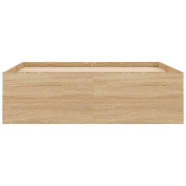 vidaXL Πλαίσιο Κρεβατιού Sonoma Δρυς 120x200cm 1 τεμ. - Μονό