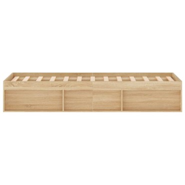 vidaXL Πλαίσιο Κρεβατιού Sonoma Δρυς 120x200cm 1 τεμ. - Μονό
