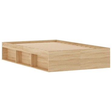 vidaXL Πλαίσιο Κρεβατιού Sonoma Δρυς 120x200cm 1 τεμ. - Μονό
