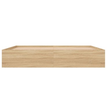 vidaXL Πλαίσιο Κρεβατιού Sonoma Δρυς 200x200cm 1 τεμ. - Διπλό