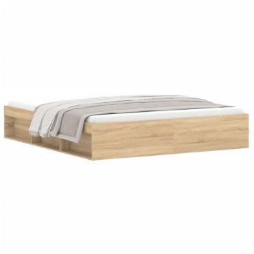 vidaXL Πλαίσιο Κρεβατιού Sonoma Δρυς 180x200cm Super King 1 τεμ. - Διπλό