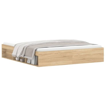 vidaXL Πλαίσιο Κρεβατιού Sonoma Δρυς 180x200cm Super King 1 τεμ. - Διπλό
