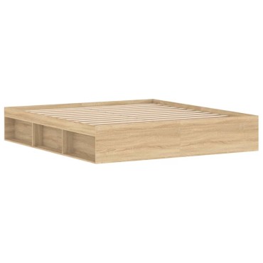 vidaXL Πλαίσιο Κρεβατιού Sonoma Δρυς 180x200cm Super King 1 τεμ. - Διπλό