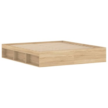 vidaXL Πλαίσιο Κρεβατιού Sonoma Δρυς 180x200cm Super King 1 τεμ. - Διπλό